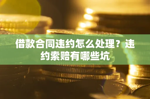 济南借款合同违约怎么处理？违约索赔有哪些坑
