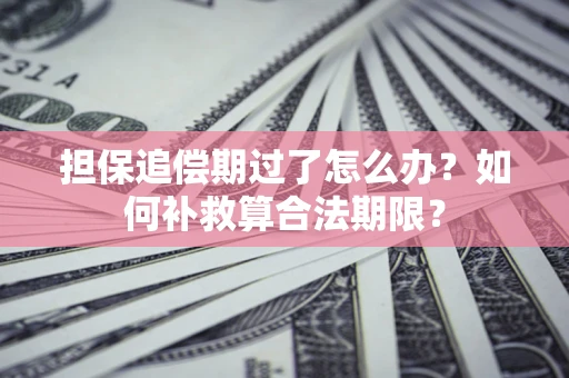济南担保追偿期过了怎么办？如何补救算合法期限？