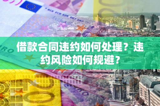 济南借款合同违约如何处理？违约风险如何规避？